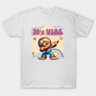 Retro Bigfoot Dab: 70s Disco Vibe T-Shirt